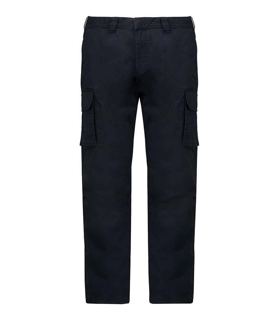 Kariban Multi-Pocket Trousers in Dark Navy by Kariban — Custom branded clothing by Print Press, featuring premium embroidery produced in our specialist print lab in the UK.