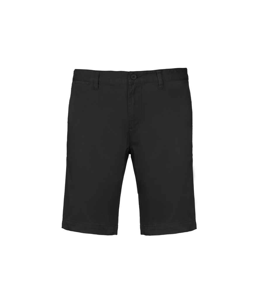 Kariban Chino Bermuda Shorts in Black by Kariban — Custom branded clothing by Print Press, featuring premium embroidery produced in our specialist print lab in the UK.