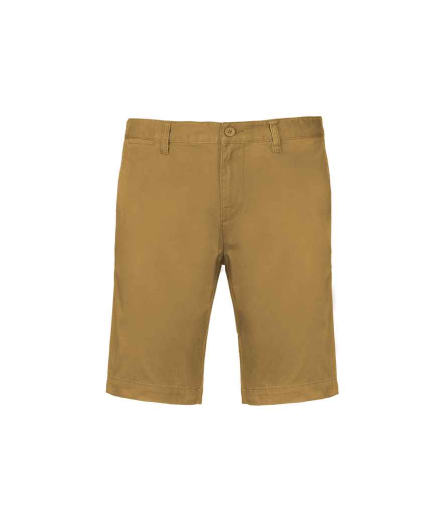 Kariban Chino Bermuda Shorts in Camel by Kariban — Custom branded clothing by Print Press, featuring premium embroidery produced in our specialist print lab in the UK.