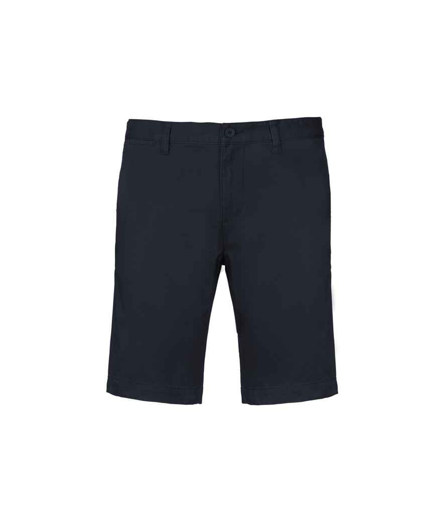 Kariban Chino Bermuda Shorts in Dark Navy by Kariban — Custom branded clothing by Print Press, featuring premium embroidery produced in our specialist print lab in the UK.