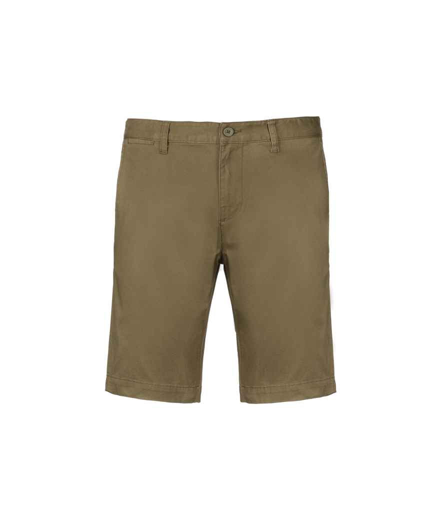 Kariban Chino Bermuda Shorts in Light Khaki by Kariban — Custom branded clothing by Print Press, featuring premium embroidery produced in our specialist print lab in the UK.