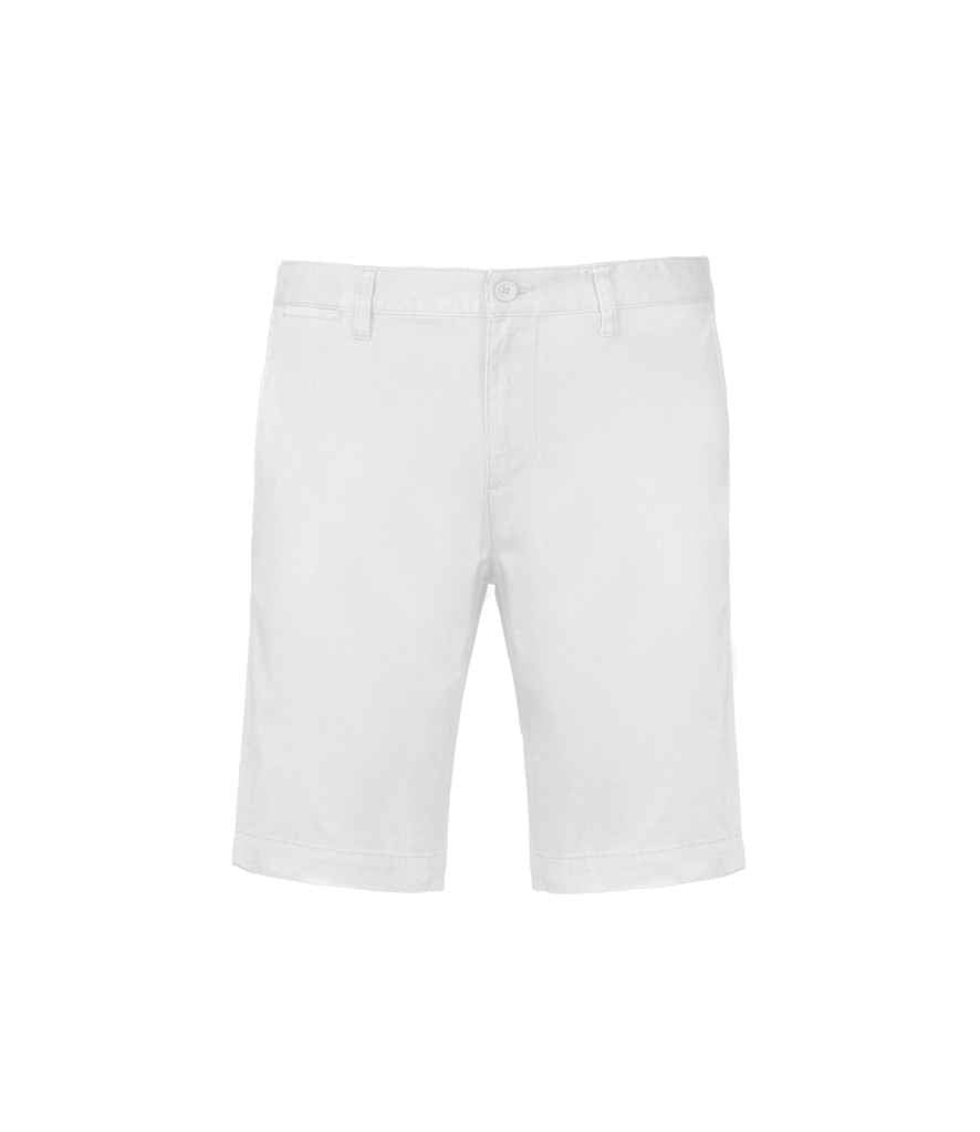 Kariban Chino Bermuda Shorts in White by Kariban — Custom branded clothing by Print Press, featuring premium embroidery produced in our specialist print lab in the UK.