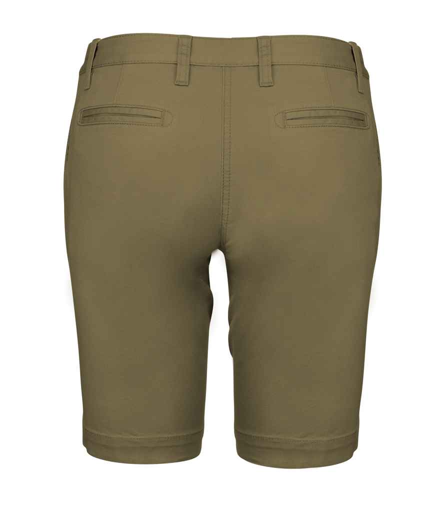Kariban Ladies Chino Bermuda Shorts in by Kariban — Custom branded clothing by Print Press, featuring premium embroidery produced in our specialist print lab in the UK.