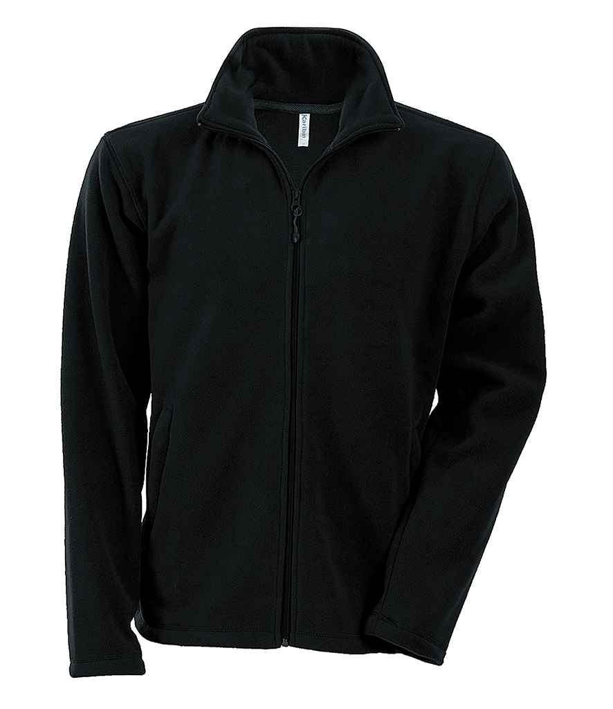 Kariban Falco Micro Fleece Jacket in Black by Kariban — Custom branded clothing by Print Press, featuring premium embroidery produced in our specialist print lab in the UK.