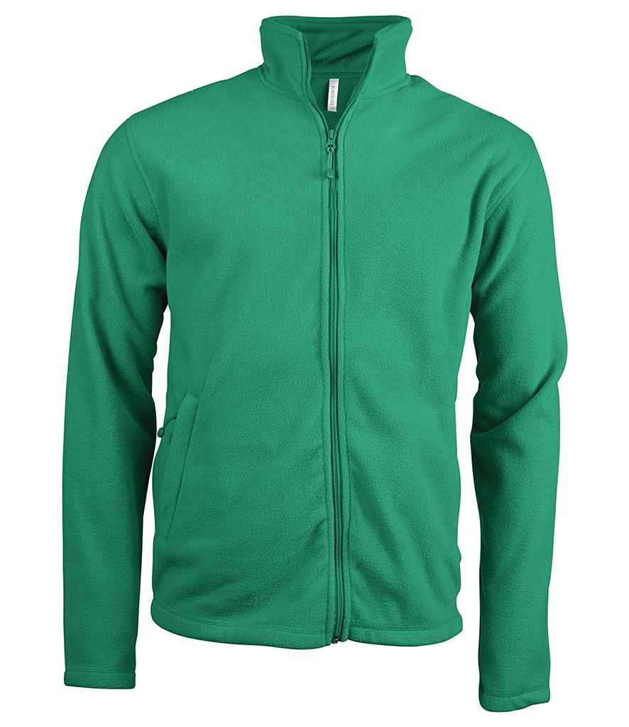 Kariban Falco Micro Fleece Jacket in Kelly Green by Kariban — Custom branded clothing by Print Press, featuring premium embroidery produced in our specialist print lab in the UK.