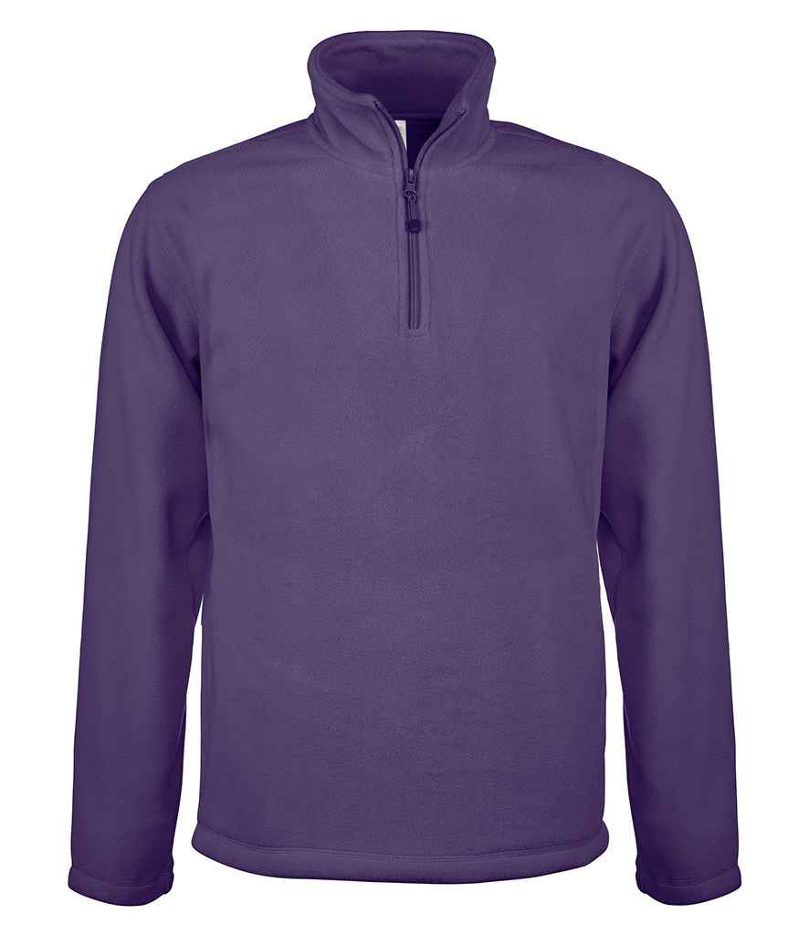 Kariban Enzo Zip Neck Micro Fleece in Purple by Kariban — Custom branded clothing by Print Press, featuring premium embroidery produced in our specialist print lab in the UK.