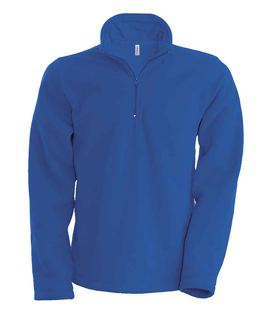Kariban Enzo Zip Neck Micro Fleece in Royal Blue by Kariban — Custom branded clothing by Print Press, featuring premium embroidery produced in our specialist print lab in the UK.