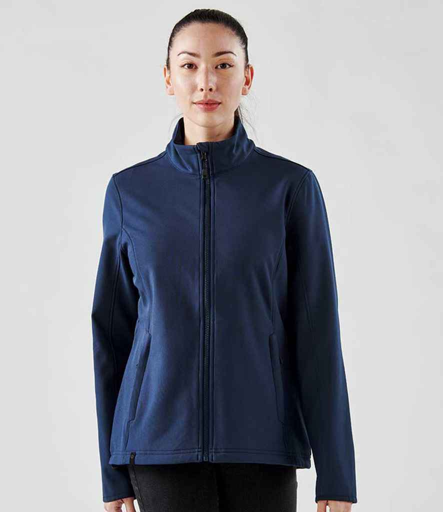 Stormtech Ladies Narvik Soft Shell in Navy by Stormtech — Custom branded clothing by Print Press, featuring premium embroidery produced in our specialist print lab in the UK.