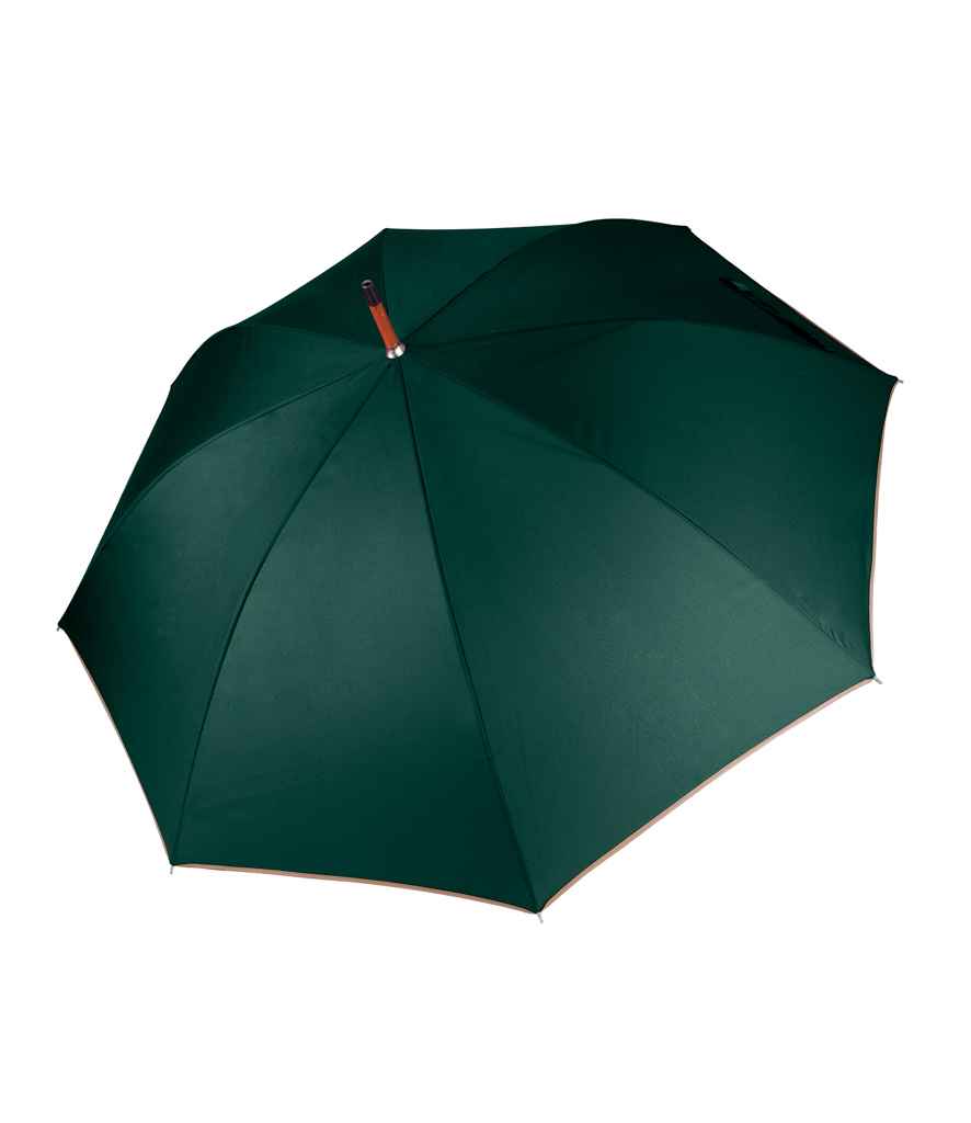 Kimood Auto Umbrella in ONE Bottle Green by Kimood — Custom branded clothing by Print Press, featuring premium embroidery produced in our specialist print lab in the UK.
