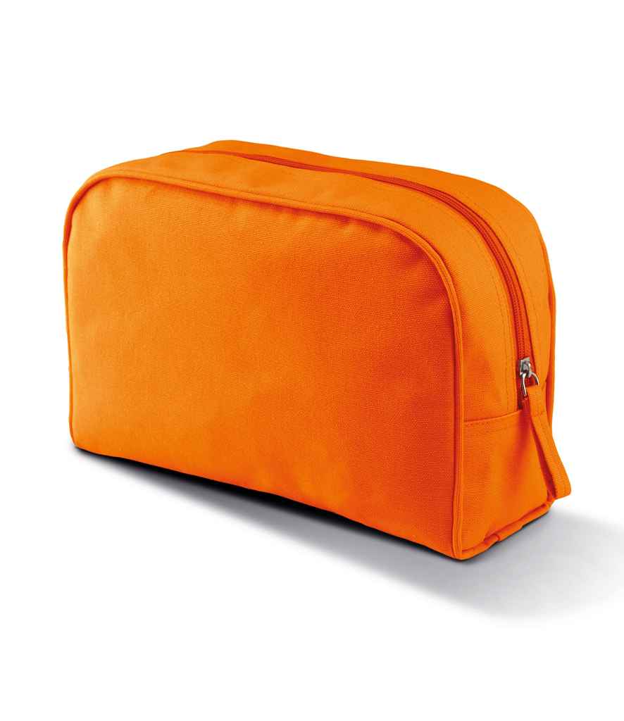 Kimood Toiletry Bag in ONE Orange by Kimood — Custom branded clothing by Print Press, featuring premium embroidery produced in our specialist print lab in the UK.