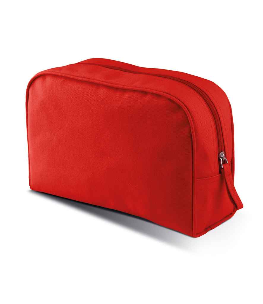Kimood Toiletry Bag in ONE Red by Kimood — Custom branded clothing by Print Press, featuring premium embroidery produced in our specialist print lab in the UK.