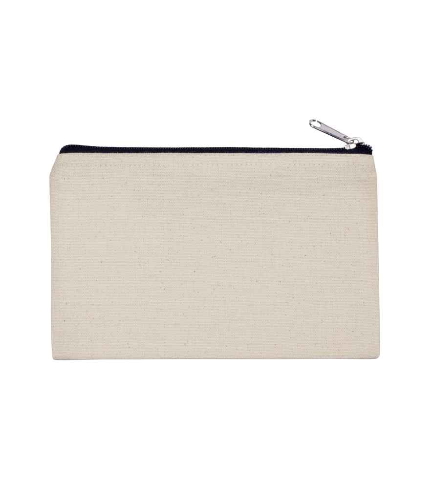 Kimood Small Cotton Canvas Pouch in ONE Natural Black by Kimood — Custom branded clothing by Print Press, featuring premium embroidery produced in our specialist print lab in the UK.