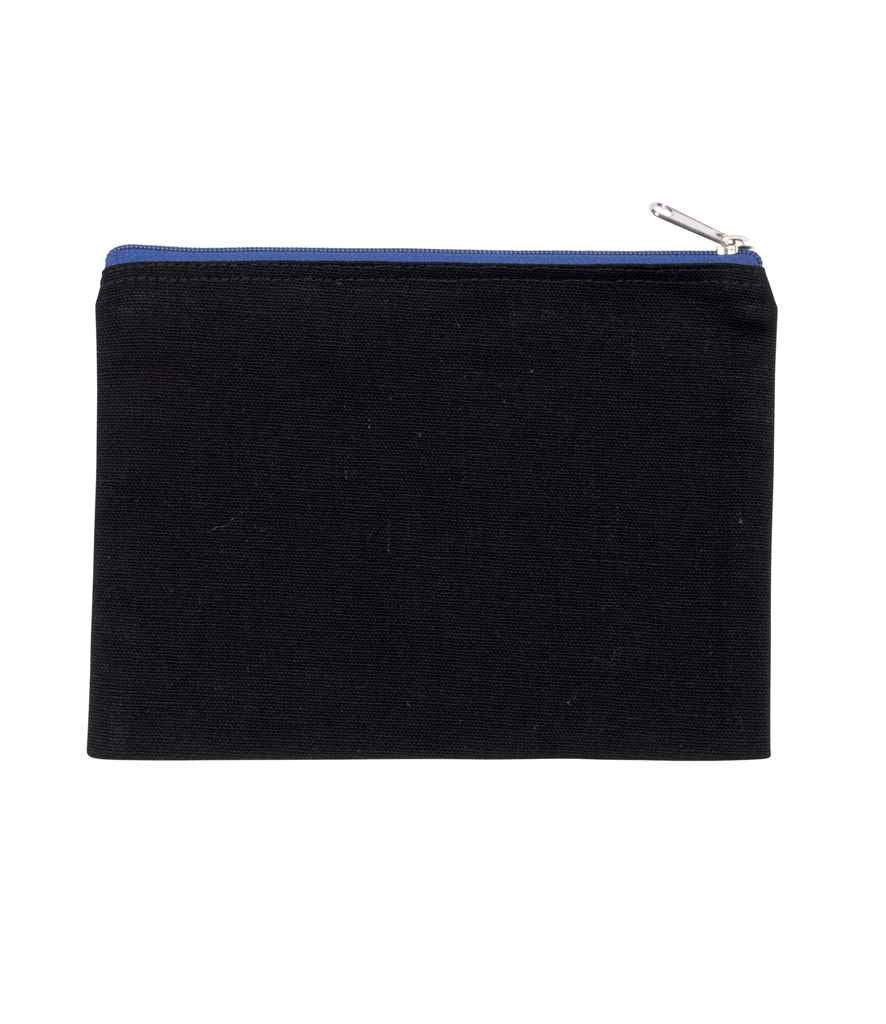 Kimood Medium Cotton Canvas Pouch in ONE Black Royal Blue by Kimood — Custom branded clothing by Print Press, featuring premium embroidery produced in our specialist print lab in the UK.