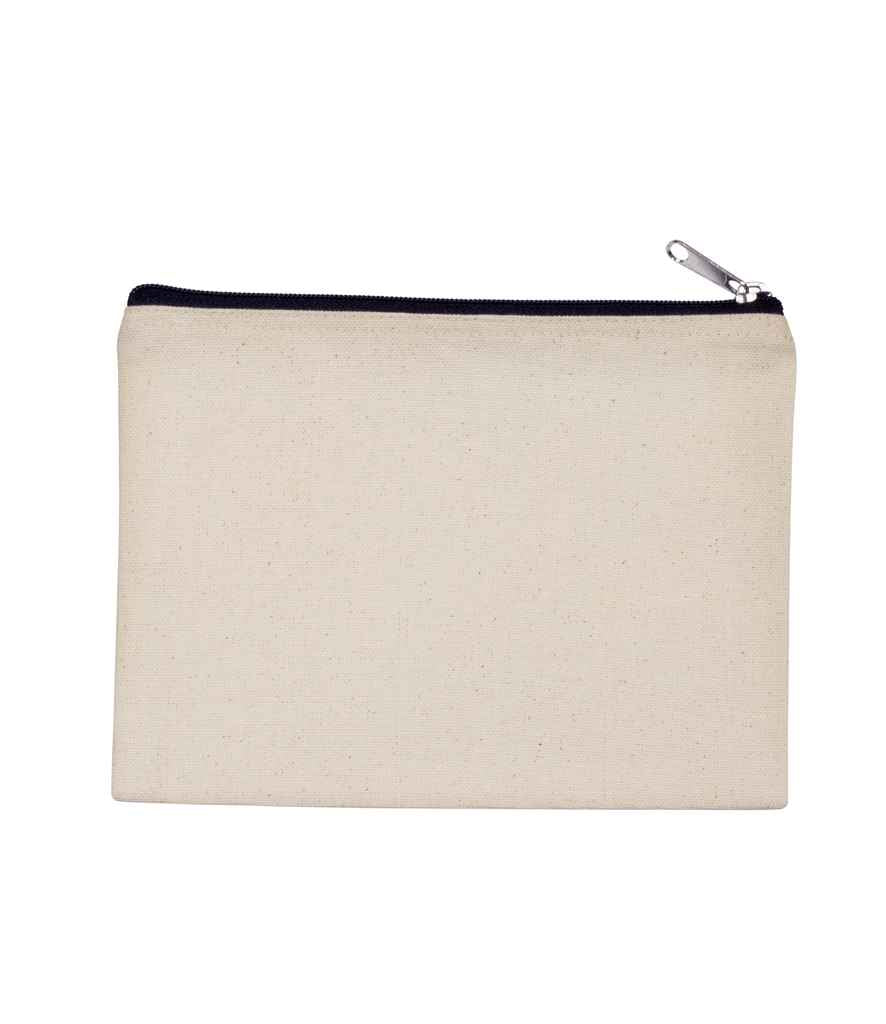 Kimood Medium Cotton Canvas Pouch in ONE Natural Black by Kimood — Custom branded clothing by Print Press, featuring premium embroidery produced in our specialist print lab in the UK.