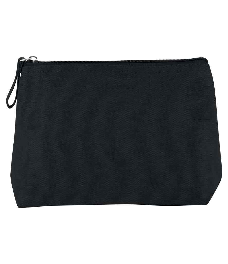 Kimood Cotton Canvas Toiletry Bag in ONE Black by Kimood — Custom branded clothing by Print Press, featuring premium embroidery produced in our specialist print lab in the UK.