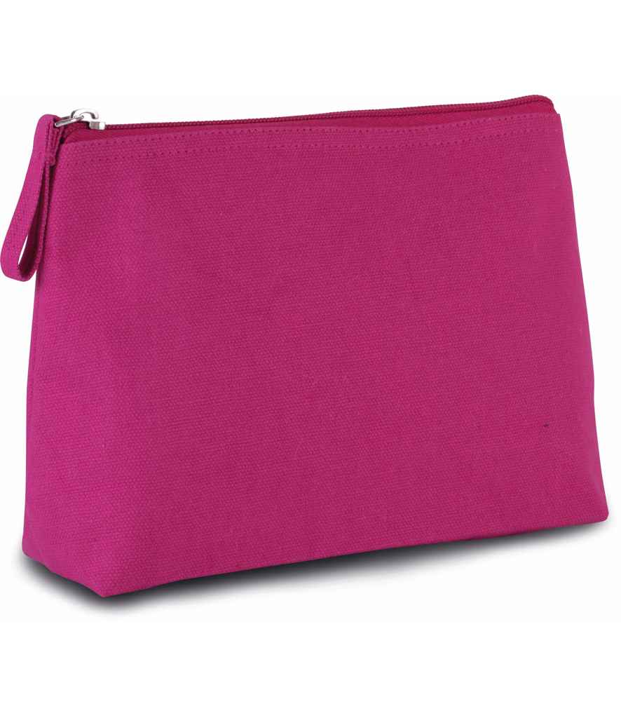 Kimood Cotton Canvas Toiletry Bag in ONE Fuchsia by Kimood — Custom branded clothing by Print Press, featuring premium embroidery produced in our specialist print lab in the UK.