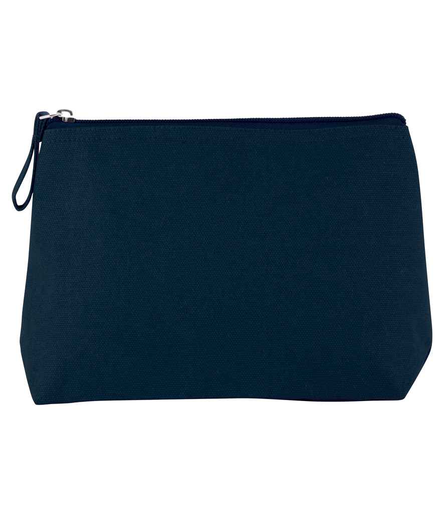 Kimood Cotton Canvas Toiletry Bag in ONE Midnight Blue by Kimood — Custom branded clothing by Print Press, featuring premium embroidery produced in our specialist print lab in the UK.
