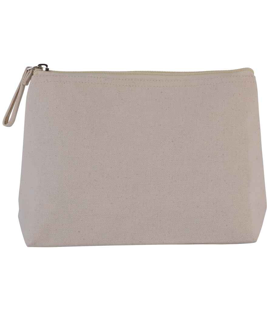 Kimood Cotton Canvas Toiletry Bag in ONE Natural by Kimood — Custom branded clothing by Print Press, featuring premium embroidery produced in our specialist print lab in the UK.