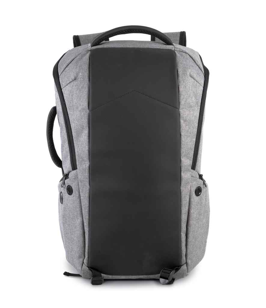 Kimood Anti-Theft Backpack in ONE Graphite Grey Black by Kimood — Custom branded clothing by Print Press, featuring premium embroidery produced in our specialist print lab in the UK.