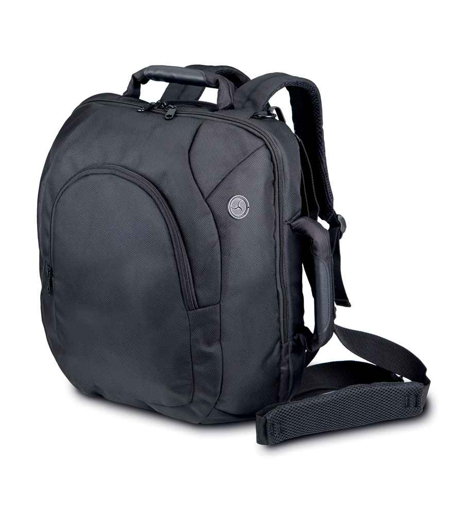 Kimood Laptop Backpack in ONE Black by Kimood — Custom branded clothing by Print Press, featuring premium embroidery produced in our specialist print lab in the UK.