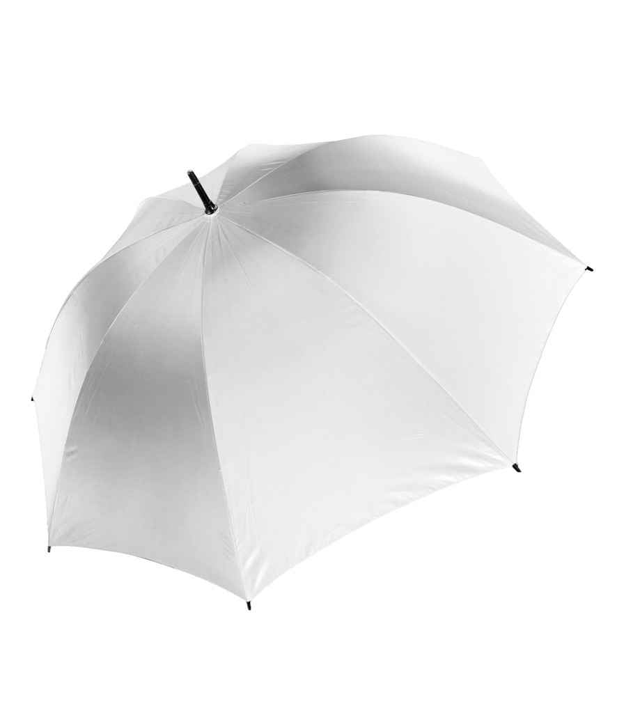 Kimood Storm Umbrella in ONE White by Kimood — Custom branded clothing by Print Press, featuring premium embroidery produced in our specialist print lab in the UK.