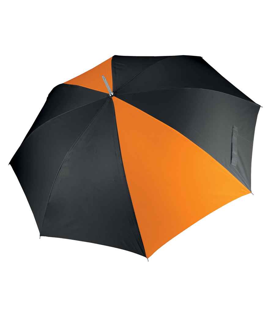 Kimood Golf Umbrella in ONE Black Orange by Kimood — Custom branded clothing by Print Press, featuring premium embroidery produced in our specialist print lab in the UK.
