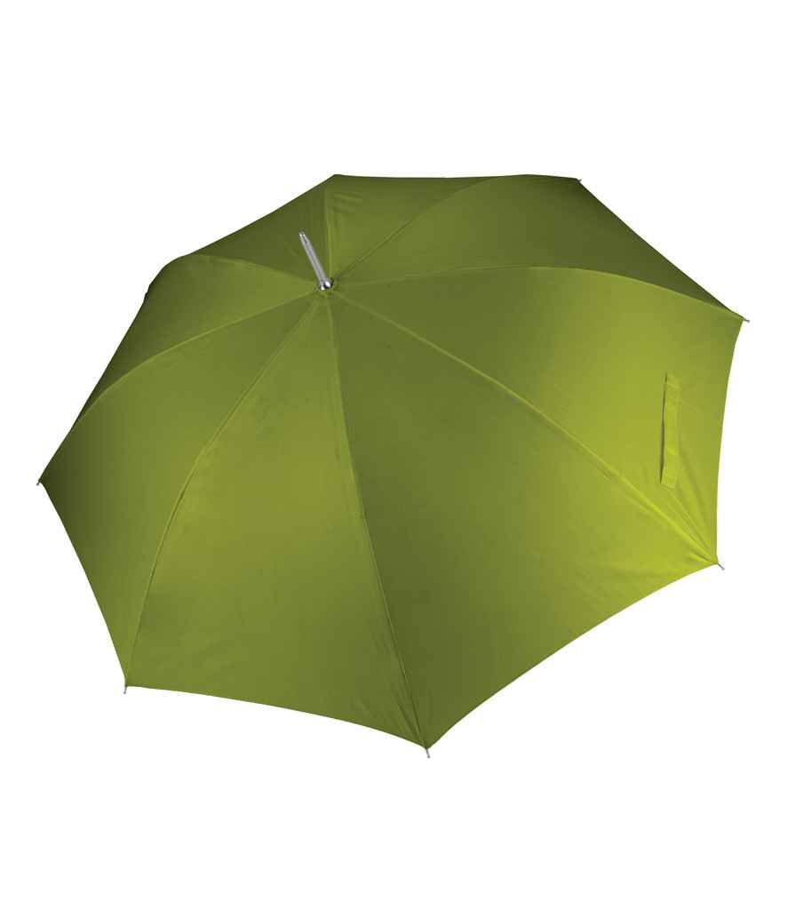 Kimood Golf Umbrella in ONE Burnt Lime by Kimood — Custom branded clothing by Print Press, featuring premium embroidery produced in our specialist print lab in the UK.