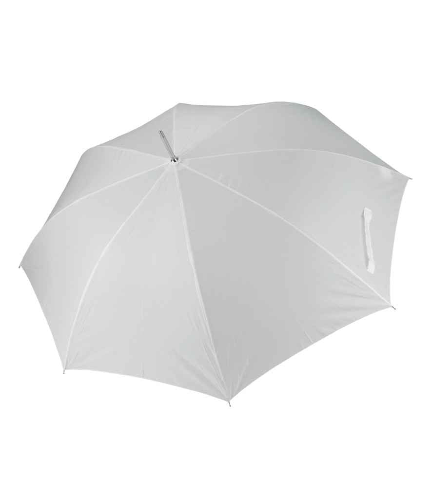 Kimood Golf Umbrella in ONE White by Kimood — Custom branded clothing by Print Press, featuring premium embroidery produced in our specialist print lab in the UK.