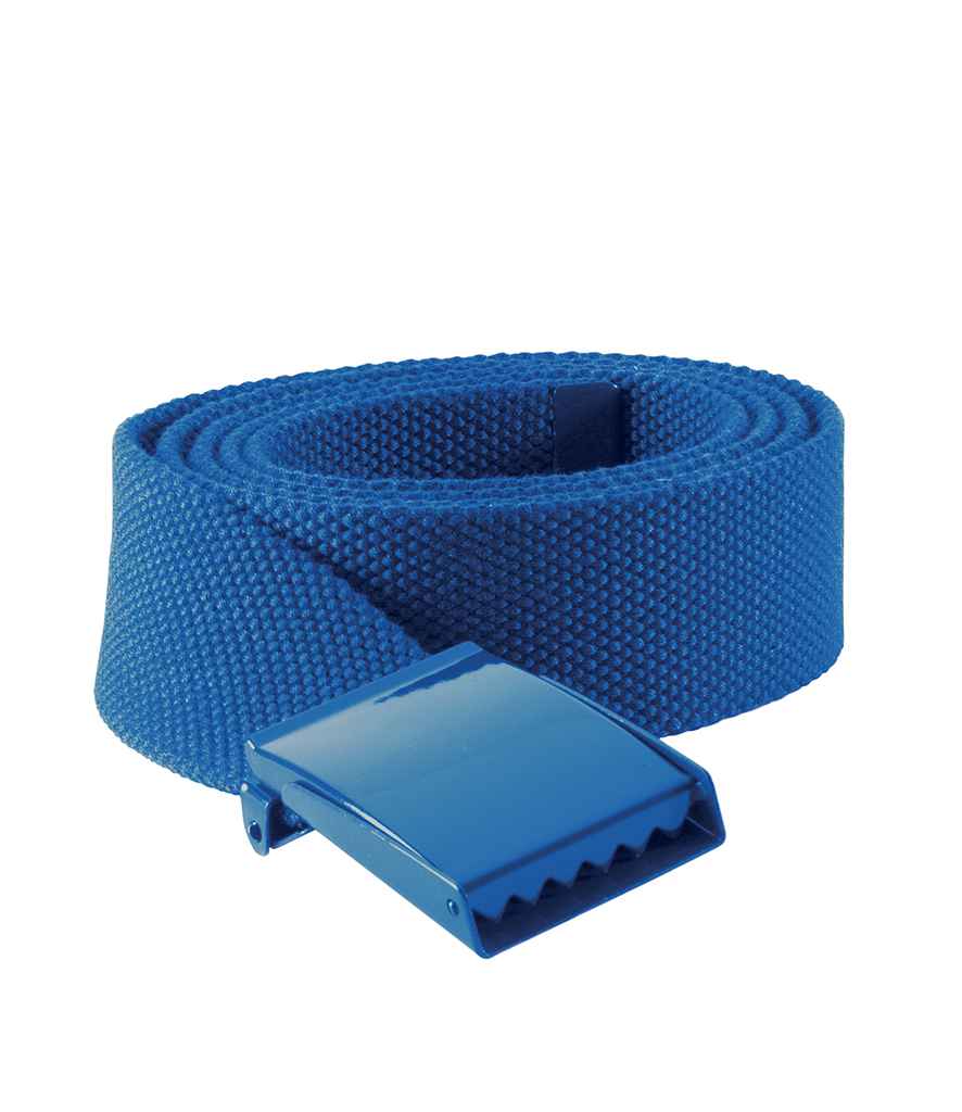 K-UP Polyester Belt in ONE Royal Blue by K-Up — Custom branded clothing by Print Press, featuring premium embroidery produced in our specialist print lab in the UK.