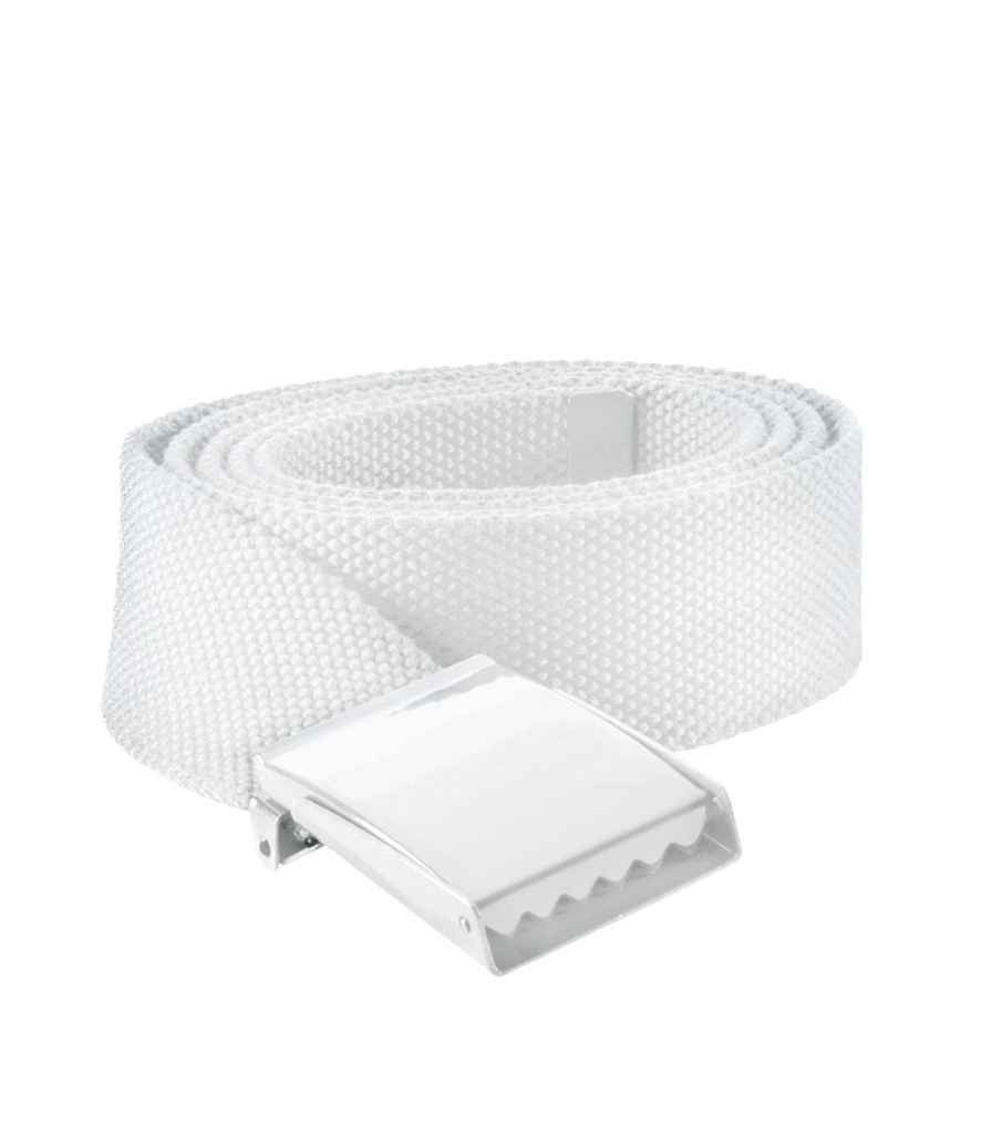 K-UP Polyester Belt in ONE White by K-Up — Custom branded clothing by Print Press, featuring premium embroidery produced in our specialist print lab in the UK.