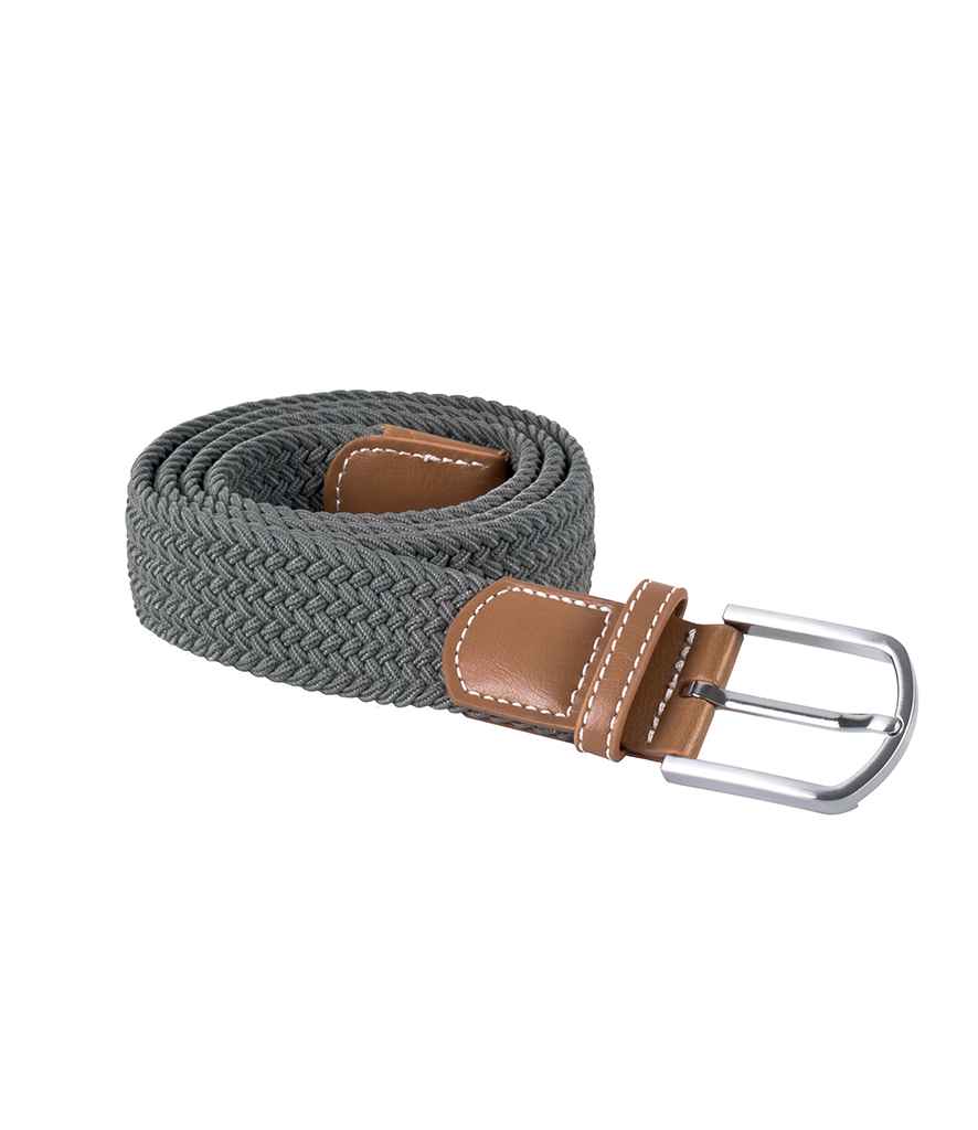 K-UP Braided Elasticated Belt in ONE Dark Grey by K-Up — Custom branded clothing by Print Press, featuring premium embroidery produced in our specialist print lab in the UK.