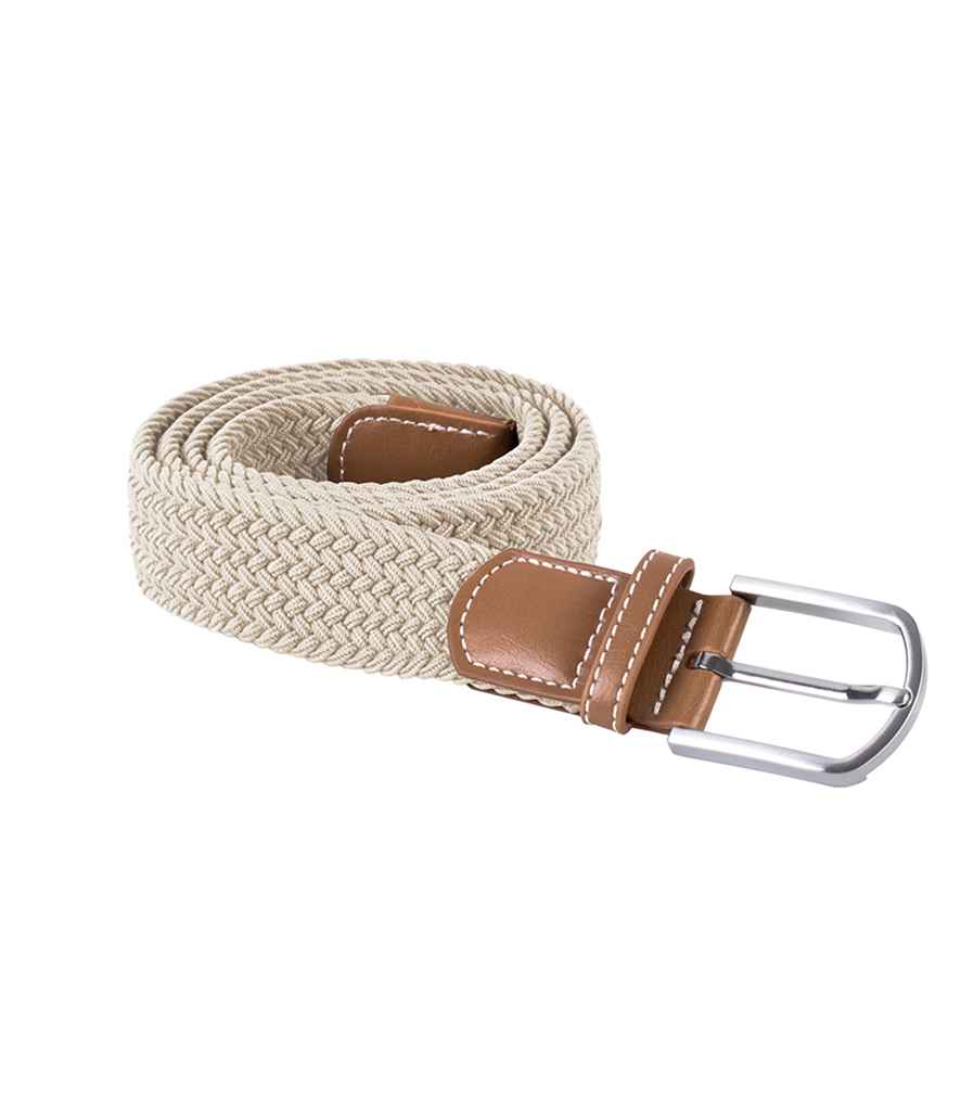 K-UP Braided Elasticated Belt in ONE Ecru by K-Up — Custom branded clothing by Print Press, featuring premium embroidery produced in our specialist print lab in the UK.