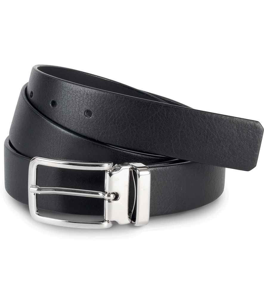 K-UP Classic Leather Belt in ONE Black by K-Up — Custom branded clothing by Print Press, featuring premium embroidery produced in our specialist print lab in the UK.