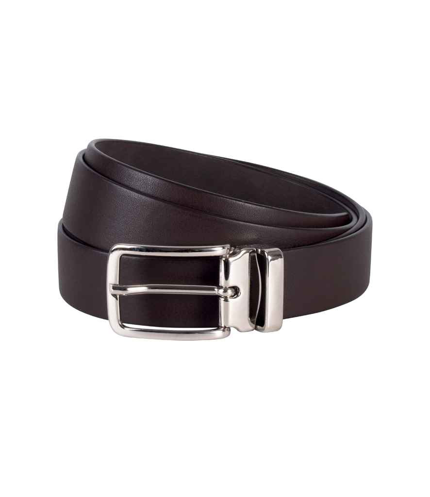 K-UP Classic Leather Belt in ONE Dark Brown by K-Up — Custom branded clothing by Print Press, featuring premium embroidery produced in our specialist print lab in the UK.