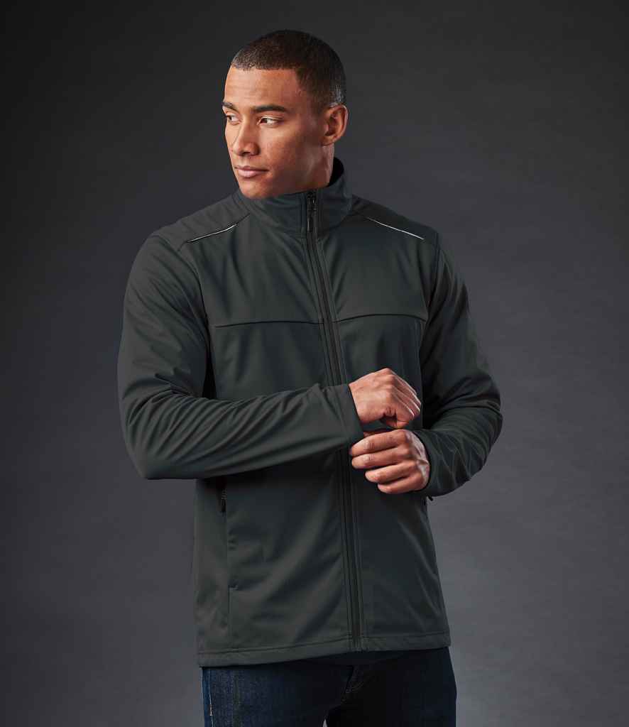 Stormtech Greenwich Lightweight Soft Shell Jacket in Dolphin by Stormtech — Custom branded clothing by Print Press, featuring premium embroidery produced in our specialist print lab in the UK.