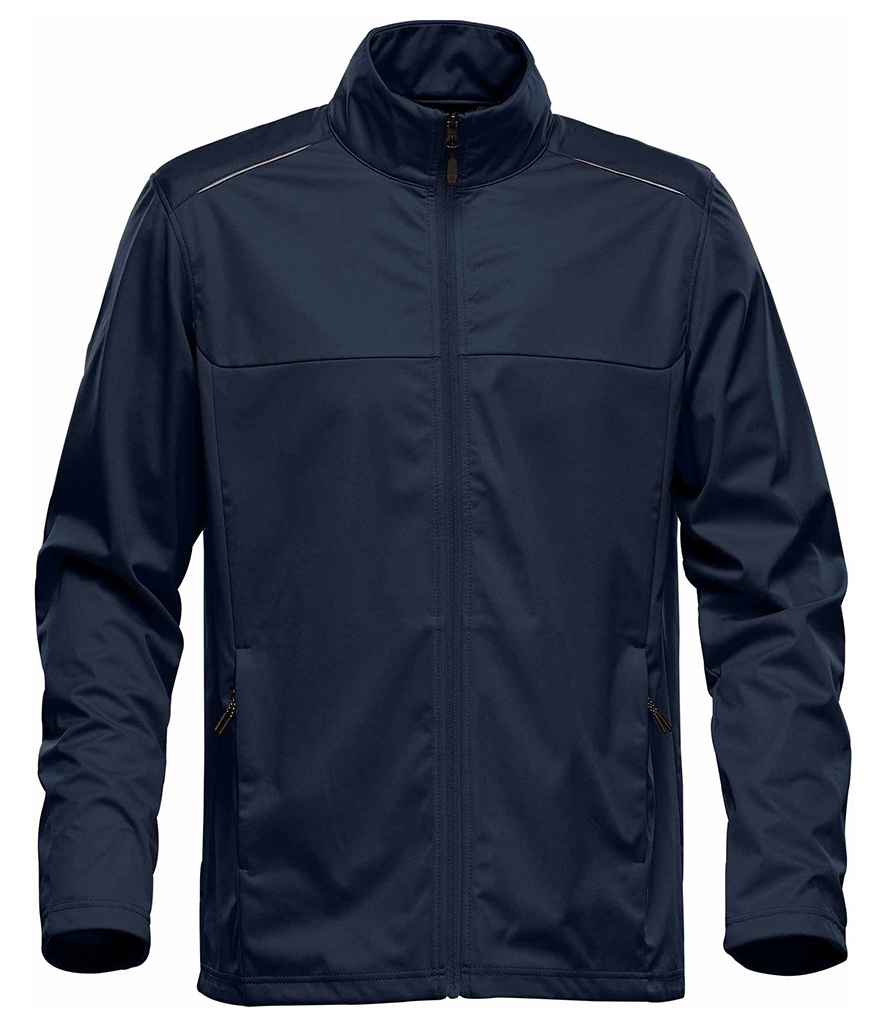 Stormtech Greenwich Lightweight Soft Shell Jacket in Navy by Stormtech — Custom branded clothing by Print Press, featuring premium embroidery produced in our specialist print lab in the UK.