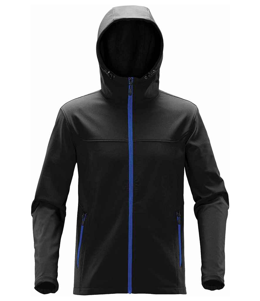 Stormtech Orbiter Hooded Soft Shell Jacket in by Stormtech — Custom branded clothing by Print Press, featuring premium embroidery produced in our specialist print lab in the UK.