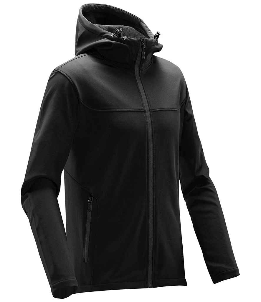 Stormtech Orbiter Hooded Soft Shell Jacket in by Stormtech — Custom branded clothing by Print Press, featuring premium embroidery produced in our specialist print lab in the UK.