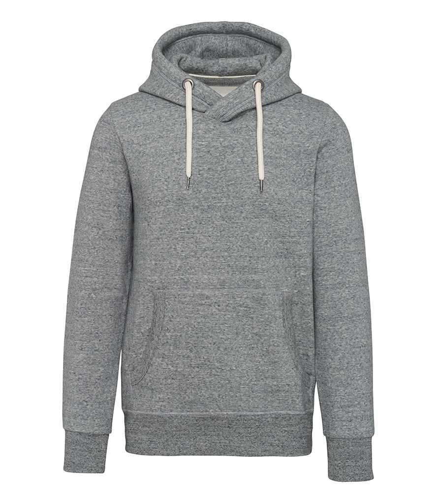 Kariban Vintage Hooded Sweatshirt in Slub Grey Heather by Kariban Vintage — Custom branded clothing by Print Press, featuring premium embroidery produced in our specialist print lab in the UK.