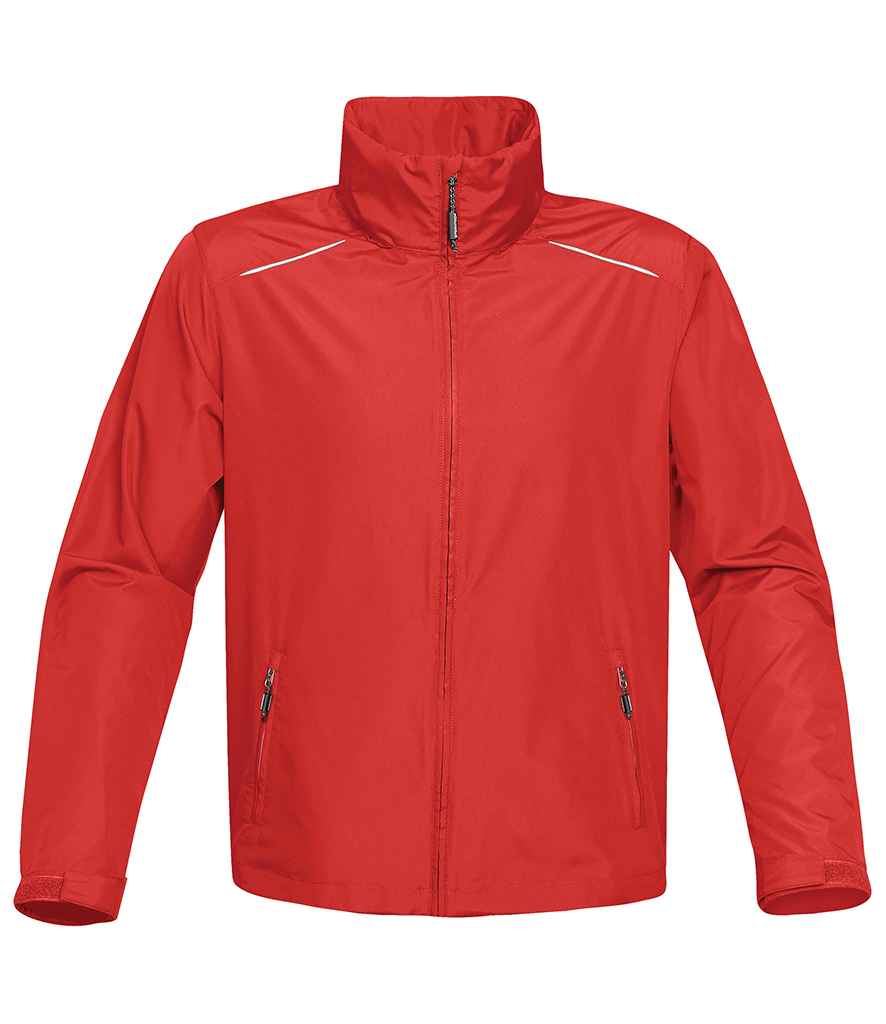 Stormtech Nautilus Performance Shell Jacket in Bright Red by Stormtech — Custom branded clothing by Print Press, featuring premium embroidery produced in our specialist print lab in the UK.