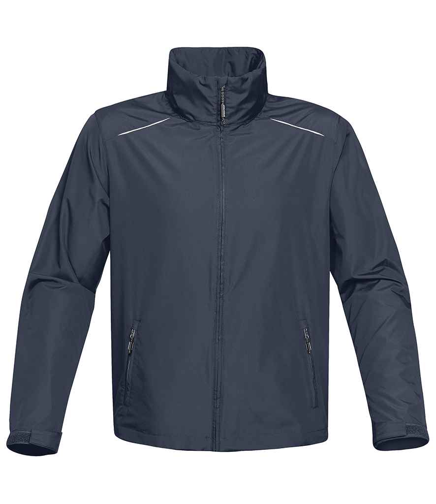 Stormtech Nautilus Performance Shell Jacket in Navy by Stormtech — Custom branded clothing by Print Press, featuring premium embroidery produced in our specialist print lab in the UK.