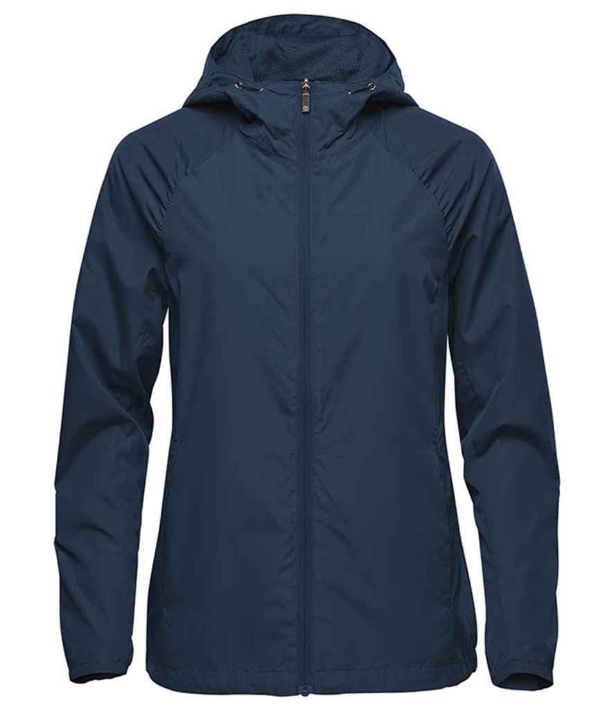 Stormtech Ladies Pacifica Wind Jacket in Navy by Stormtech — Custom branded clothing by Print Press, featuring premium embroidery produced in our specialist print lab in the UK.