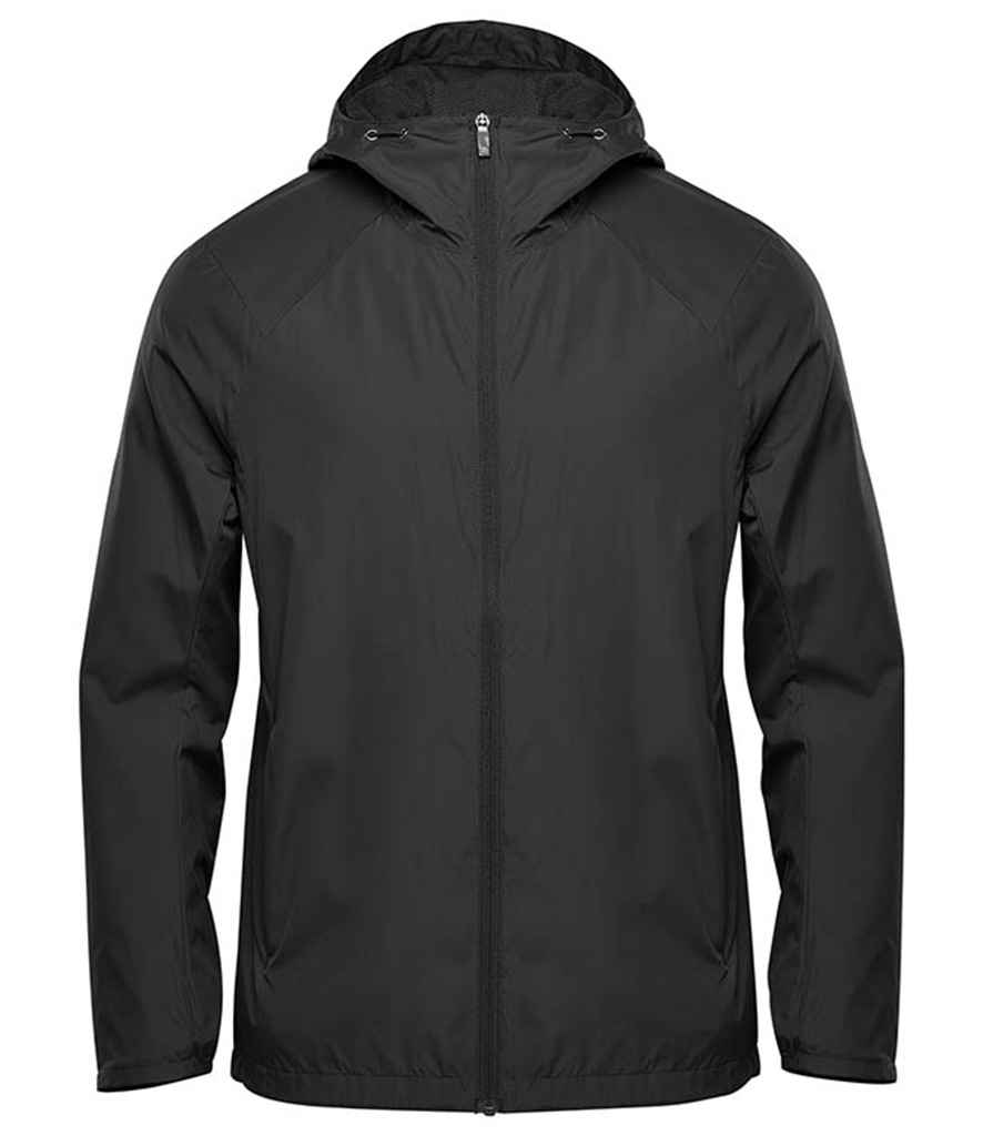 Stormtech Pacifica Wind Jacket in Black by Stormtech — Custom branded clothing by Print Press, featuring premium embroidery produced in our specialist print lab in the UK.