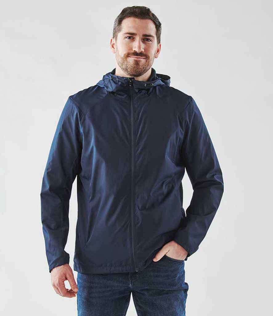 Stormtech Pacifica Wind Jacket in Navy by Stormtech — Custom branded clothing by Print Press, featuring premium embroidery produced in our specialist print lab in the UK.