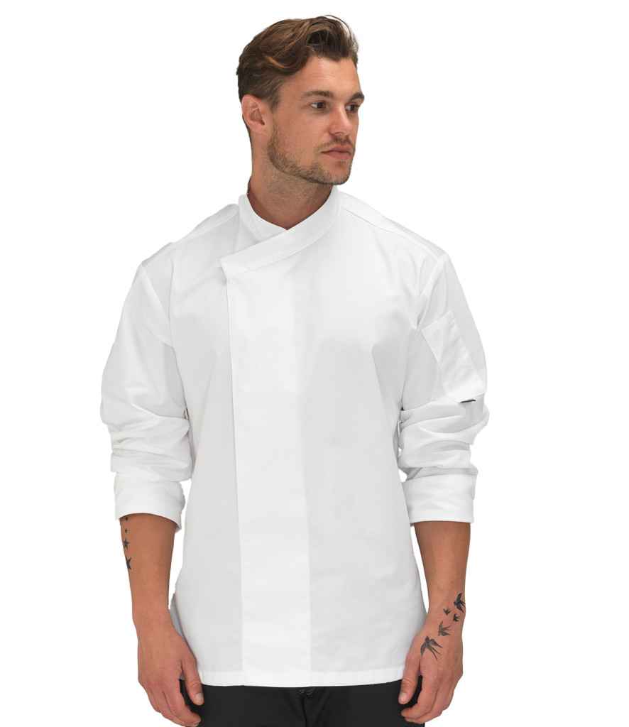 Le Chef Long Sleeve Academy Tunic in White by Le Chef — Custom branded clothing by Print Press, featuring premium embroidery produced in our specialist print lab in the UK.