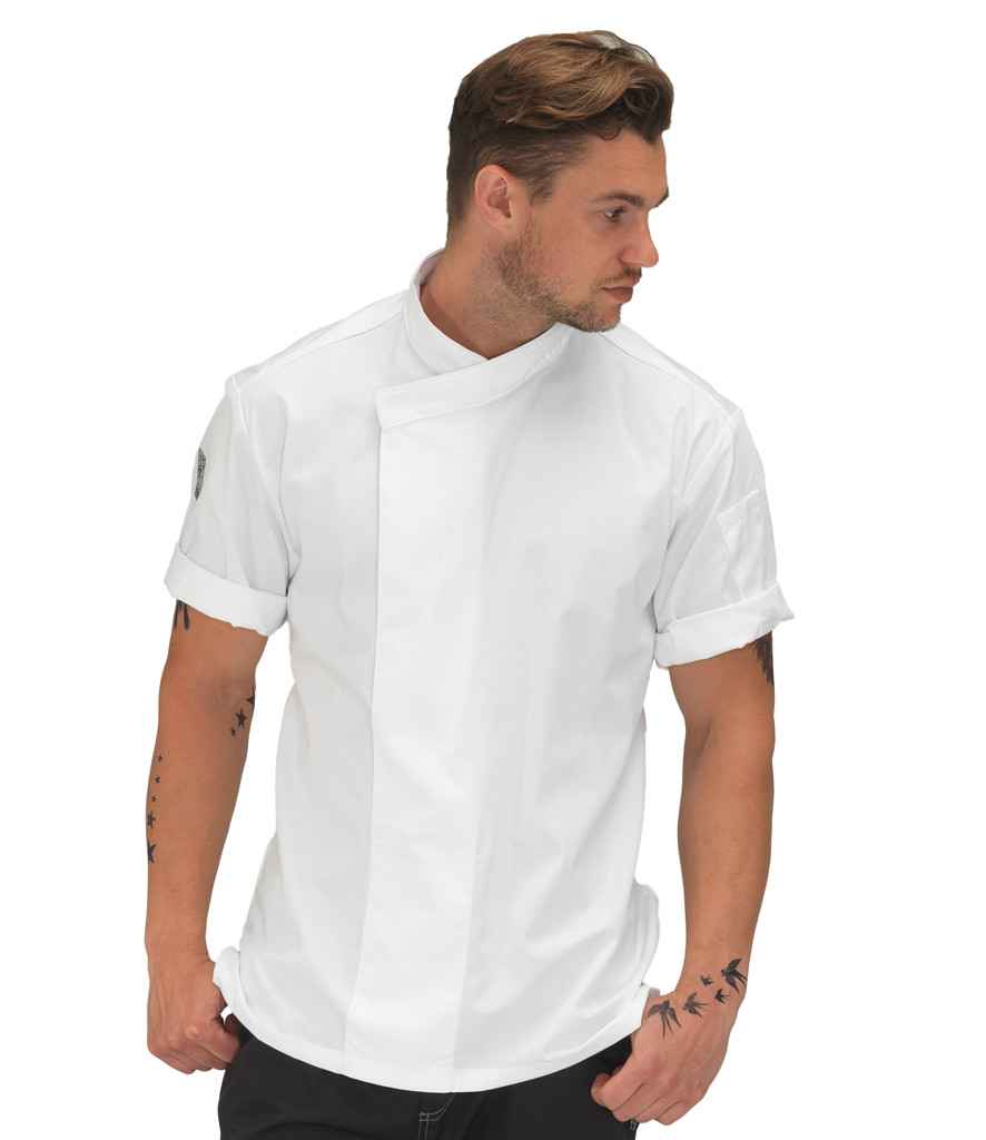 Le Chef Short Sleeve Academy Tunic in White by Le Chef — Custom branded clothing by Print Press, featuring premium embroidery produced in our specialist print lab in the UK.