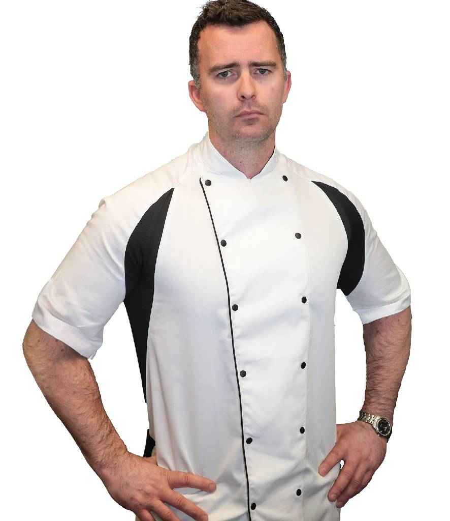 Le Chef Short Sleeve Executive Jacket in by Le Chef — Custom branded clothing by Print Press, featuring premium embroidery produced in our specialist print lab in the UK.