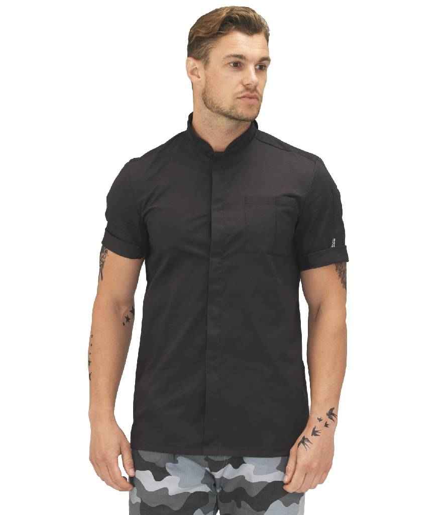 Le Chef StayCool® Prep Jacket in Black Black by Le Chef — Custom branded clothing by Print Press, featuring premium embroidery produced in our specialist print lab in the UK.