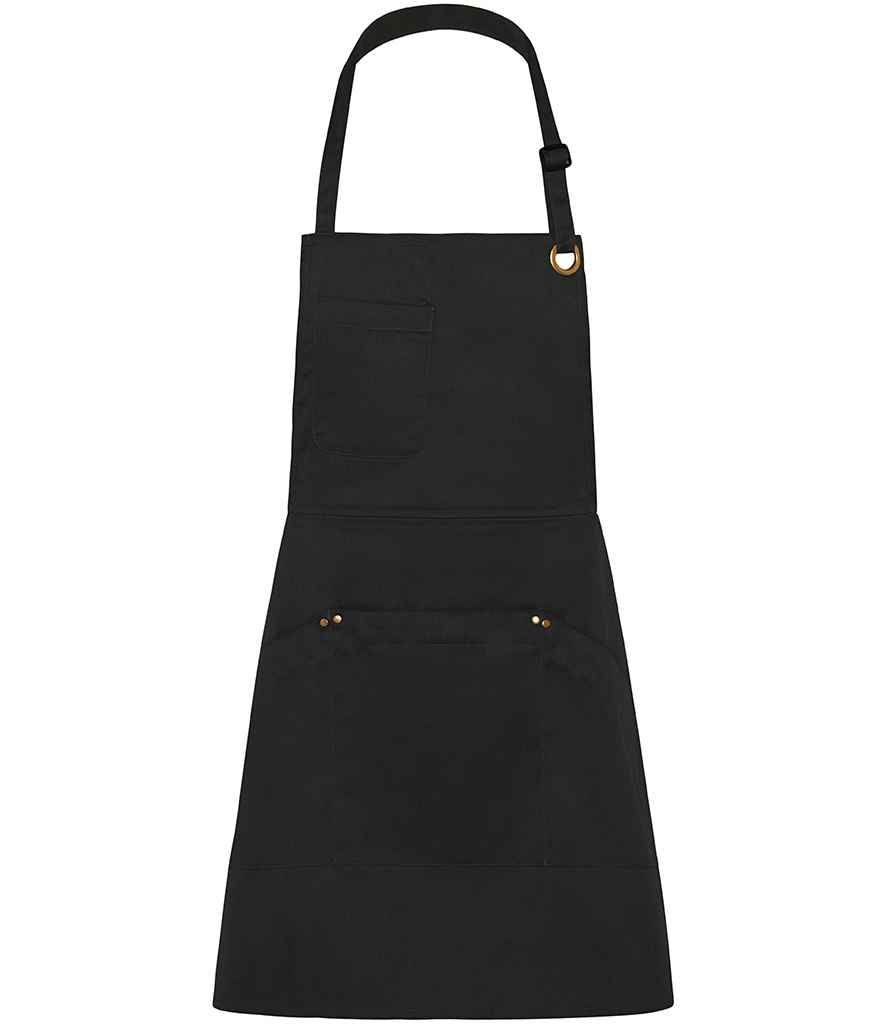 Le Chef Utility Bib Apron in ONE Black by Le Chef — Custom branded clothing by Print Press, featuring premium embroidery produced in our specialist print lab in the UK.