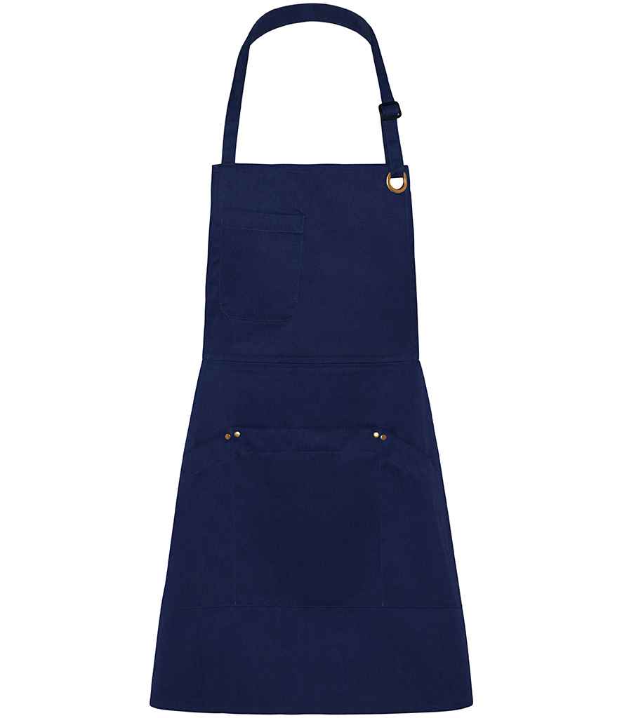 Le Chef Utility Bib Apron in ONE Navy by Le Chef — Custom branded clothing by Print Press, featuring premium embroidery produced in our specialist print lab in the UK.